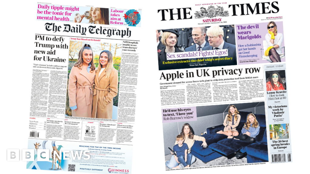 ‘PM to defy Trump’ and ‘Apple in UK privacy row’