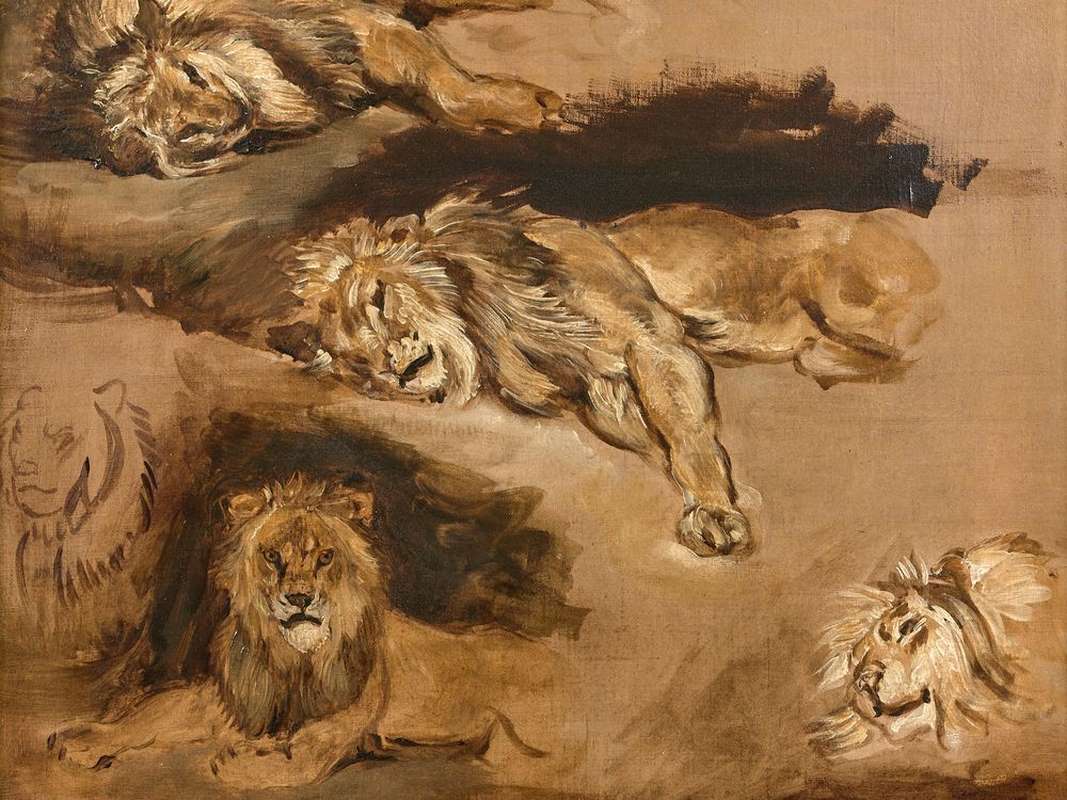 This Painting of Lounging Lions Was Hanging in a Family’s Living Room. It Turned Out to Be an Original Delacroix