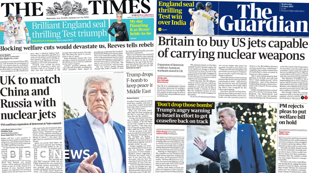 UK’s ‘nuclear jets’ and ‘Trump drops f-bomb’