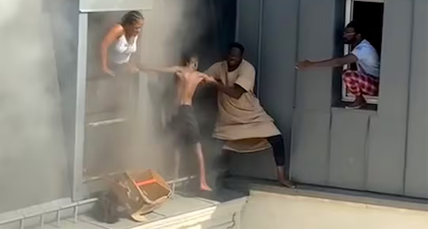 Courageous Hero Climbs to 6th Floor Ledge to Save Children and Mom Trapped By Flames in Paris (WATCH)