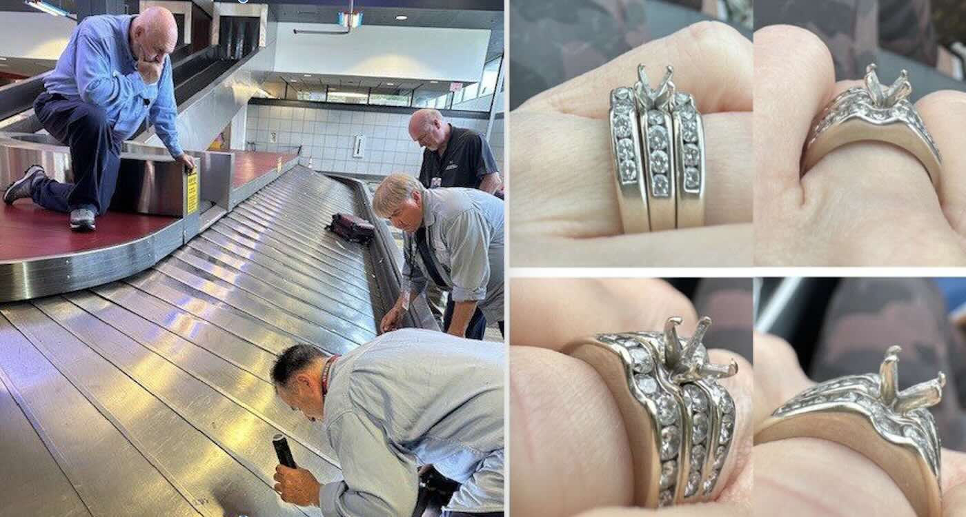 Airport Workers Save the Day After Wifeโs Diamond Goes Missing at Baggage Claim