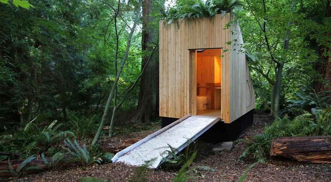 Mushroom-Powered Outhouse in University Garden Composts Waste with No Smell