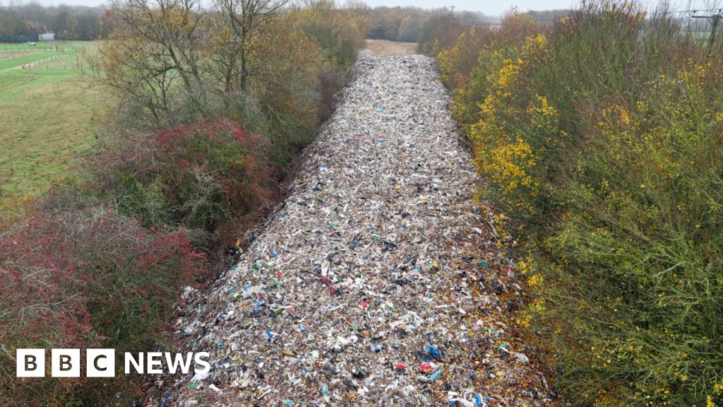 Criminals dump mountain of waste in field