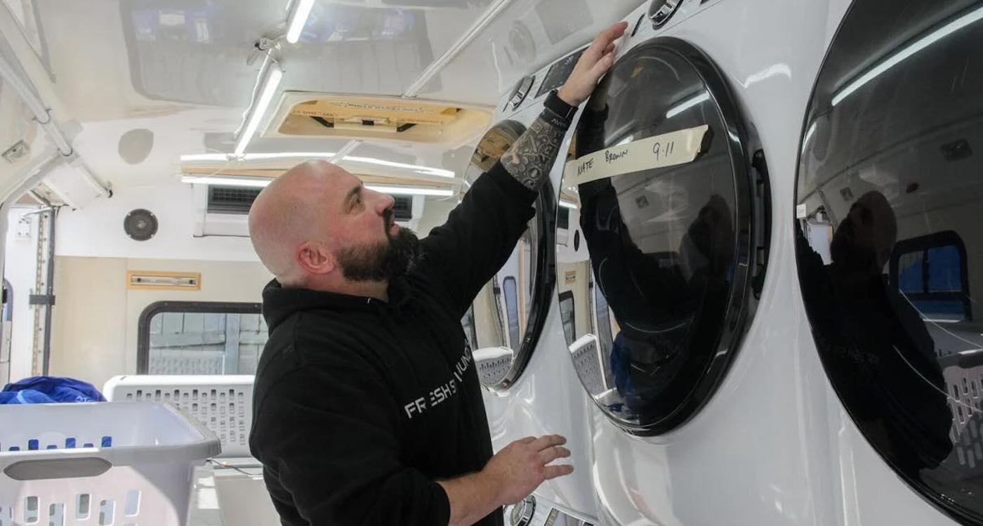 He Now Washes Clothes for the Homeless